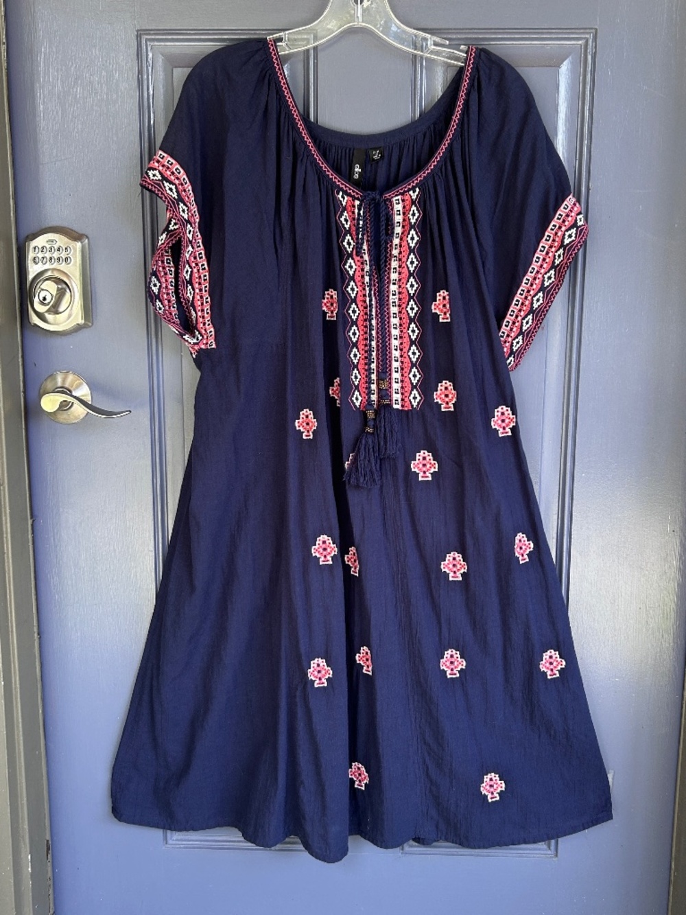 Ellos Embroidered Cotton Dress, 22/24